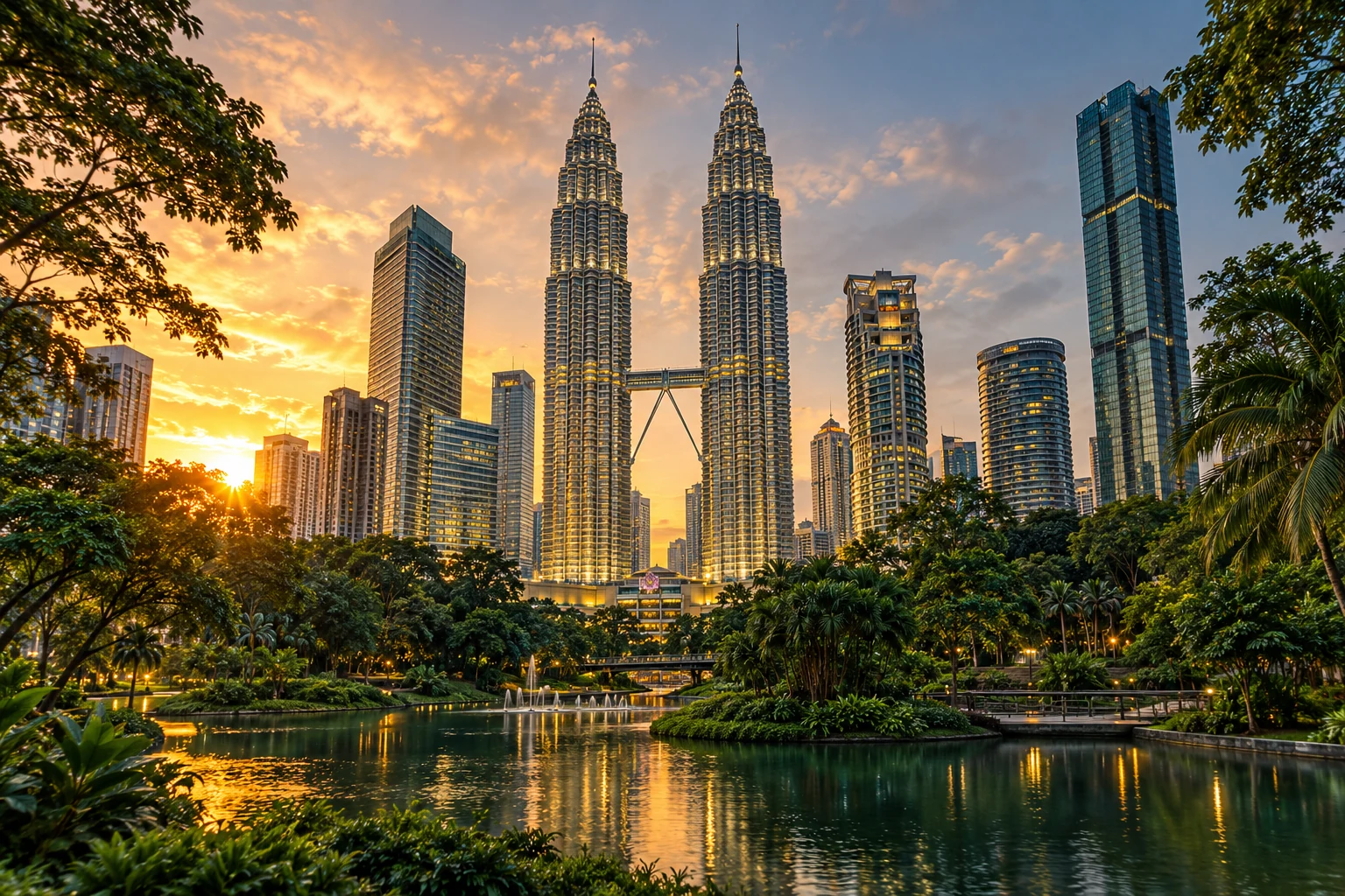 AI-created view of Kuala Lumpur Petronas Twin Towers