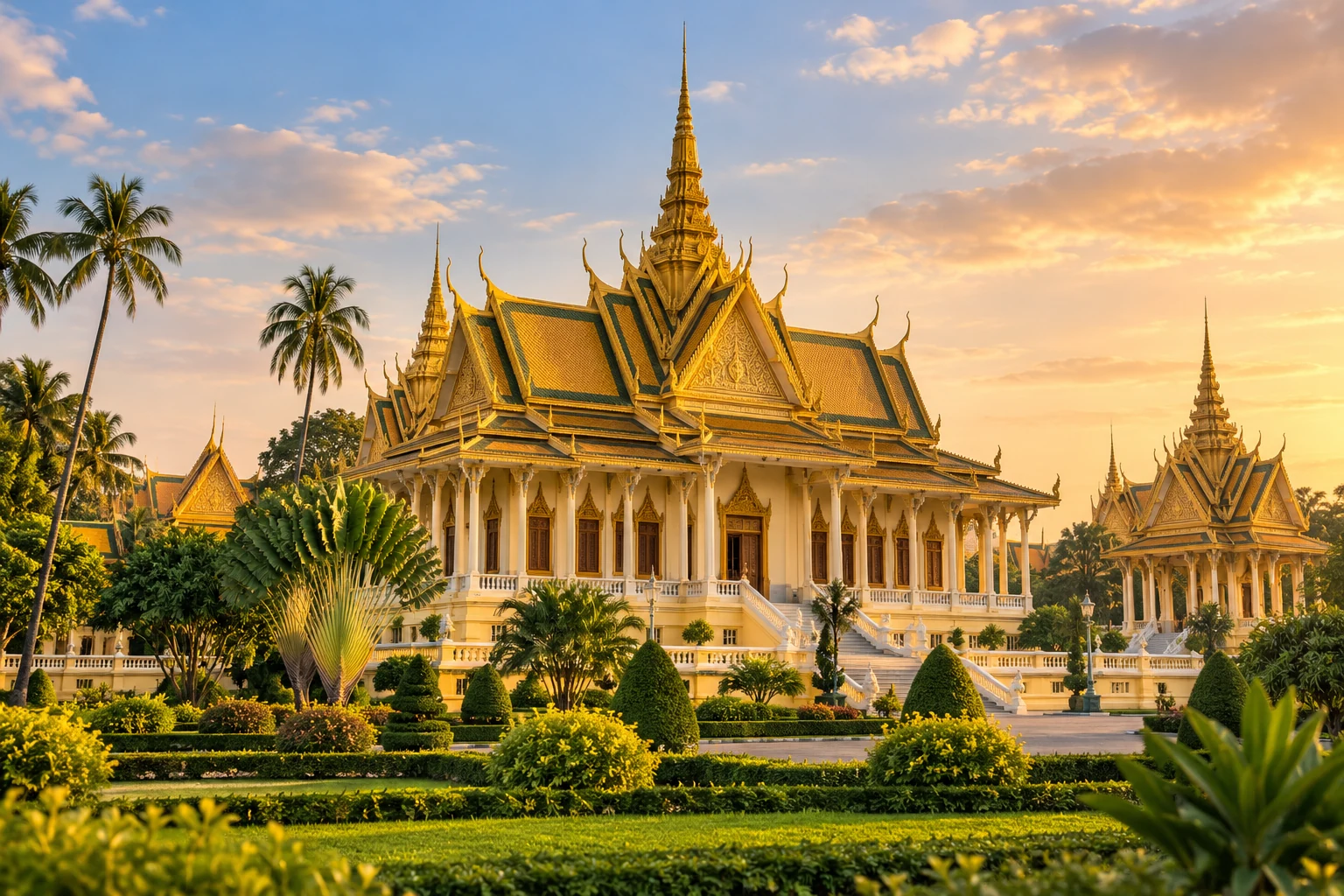 AI-created palace scene inspired by Phnom Penh